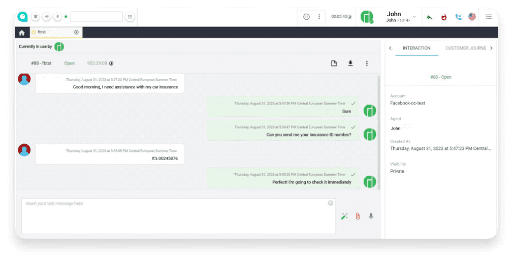 Integración Omnicanal Cloud para Contact Centers 2 open channel 1